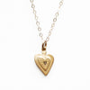 14k gold small heart necklace