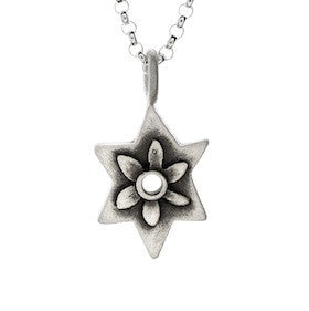 botanical star of david necklace