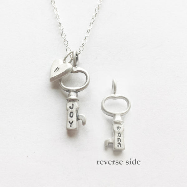 tiny joy/hebrew key combination necklace {starts at $50}