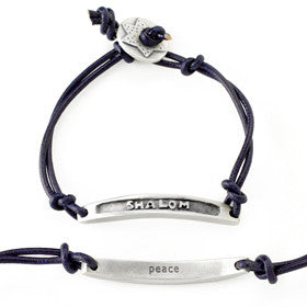 shalom/peace transliterated word bracelet