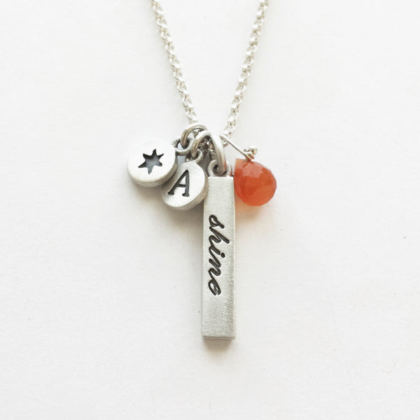 inspirational word bar necklaces