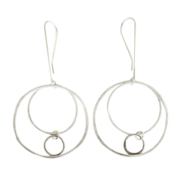 Large, Medium and Tiny Open Circle Earrings