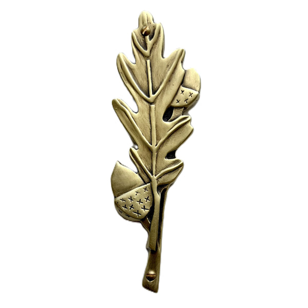 brass oak leaf