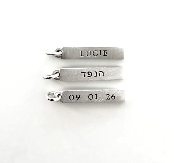 personalized bar charm