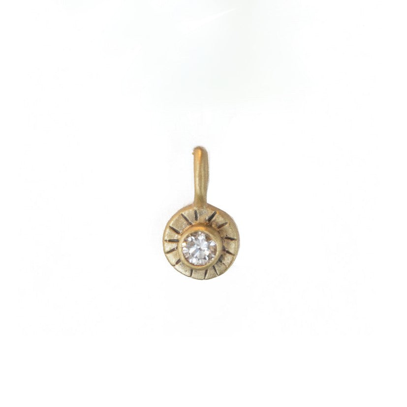 14k gold mini faceted dot pendant extra {starts at $224.00}