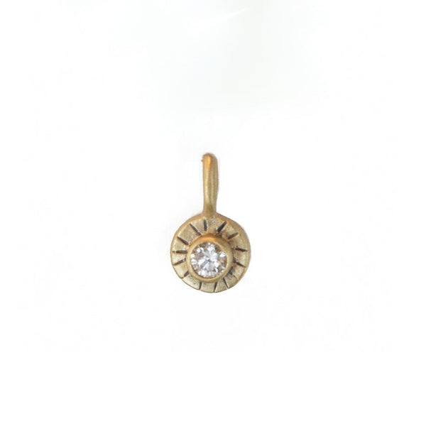 14k gold mini faceted dot pendant extra {starts at $224.00}