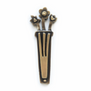 brass flower mezuzah