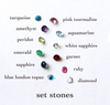 botanical pomegranate necklace with set stone
