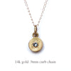 14k gold dot with faceted gem {starts at $170}