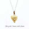 14k gold small heart necklace