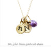 14k gold personalized tiny dot combination necklace {starts at $130}