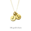 14k gold personalized tiny dot combination necklace {starts at $130}