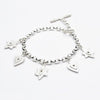 abstract multi charm bracelet
