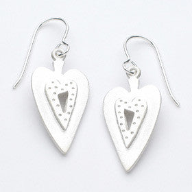 medium heart earrings
