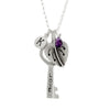 love/ahava key and violet leaf combination necklace {starts at $54}