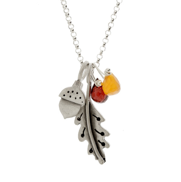 botanical oak leaf acorn combination necklace {starts at $76}