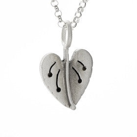 botanical violet leaf necklace