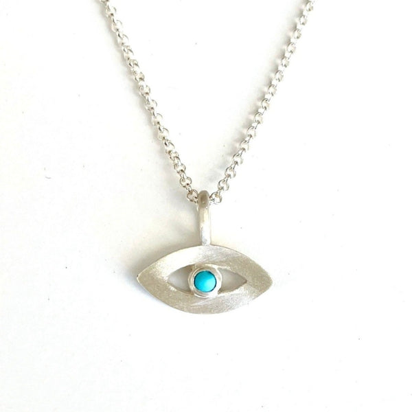 14k gold tiny eye amulet – Emily Rosenfeld