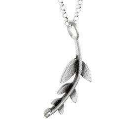 botanical frond necklace