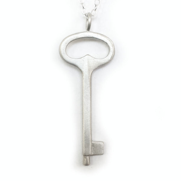 large simple key necklace