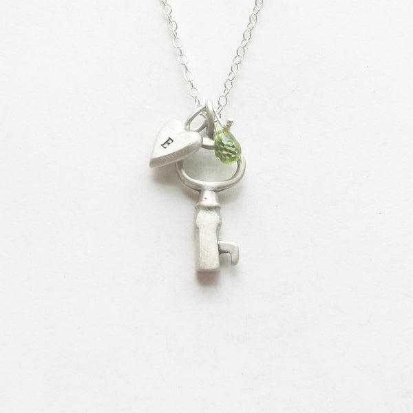 tiny simple key combination necklace {starts at $50}