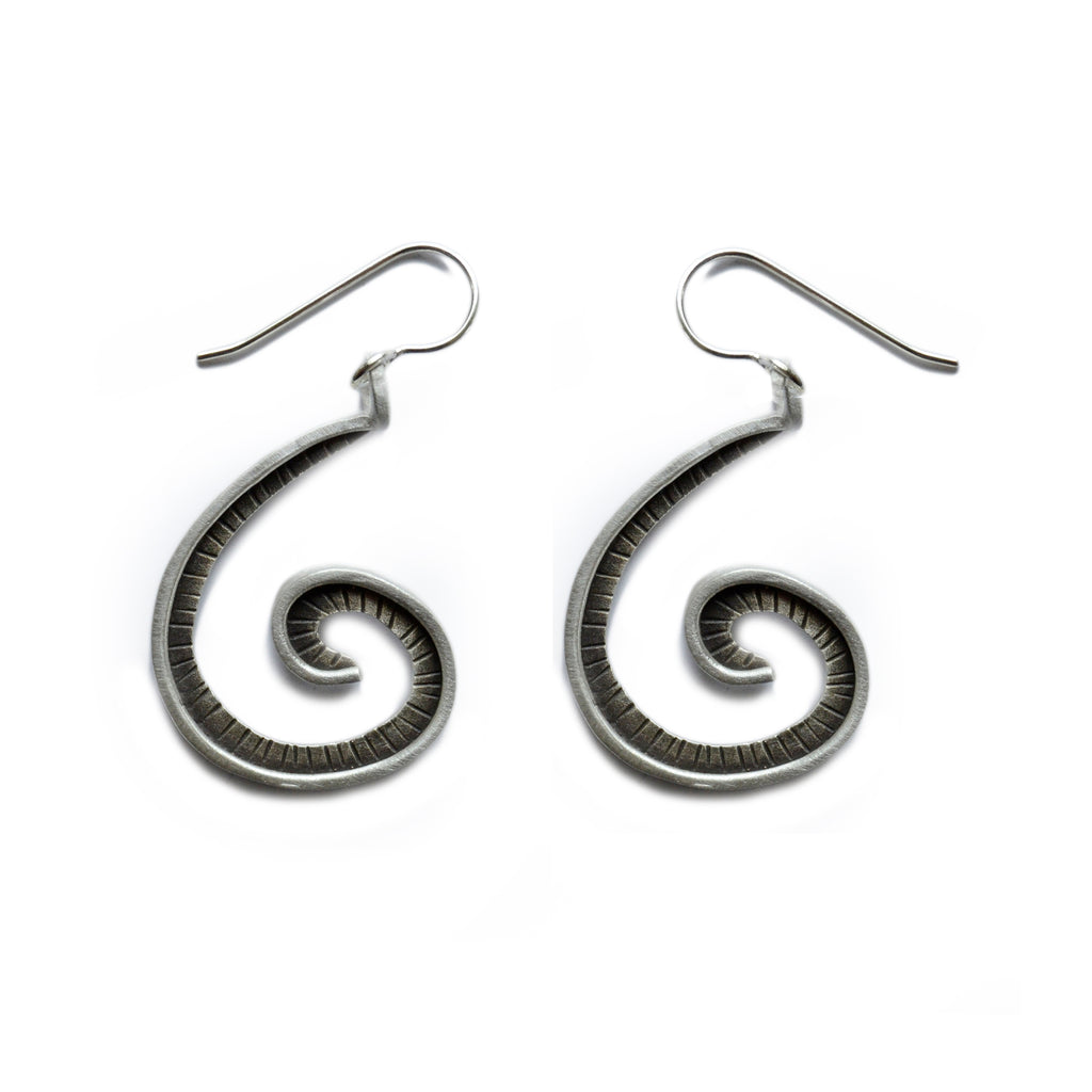 large fibonacci earrings