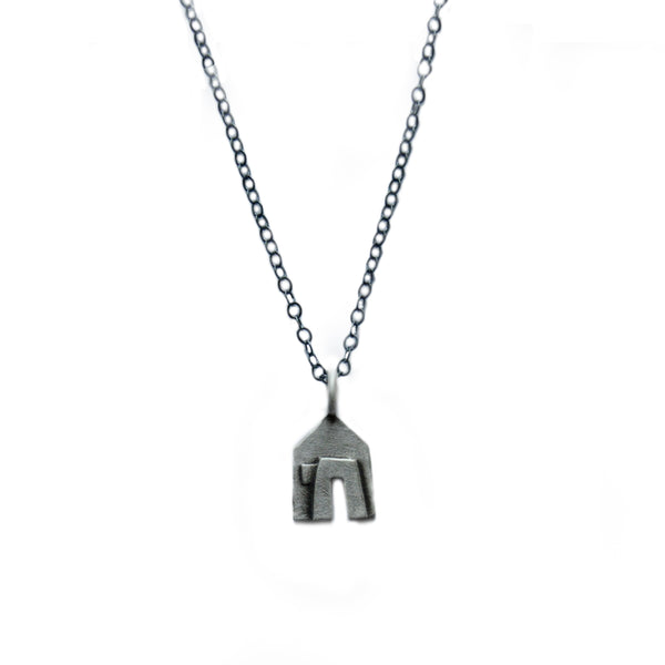 house and chai necklace