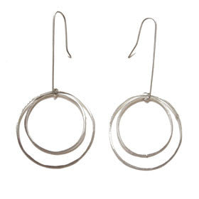 large and medium open circle earrings