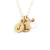 14k gold personalized tiny dot combination necklace {starts at $130}