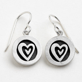 heart vignette earrings