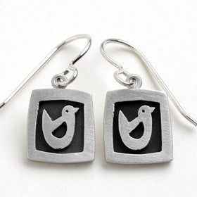 bird vignette earrings