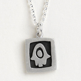hamsa vignette necklace