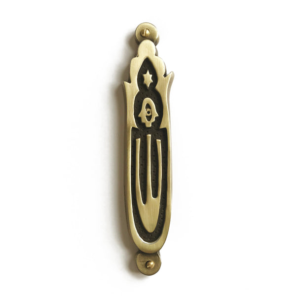 brass hamsa mezuzah