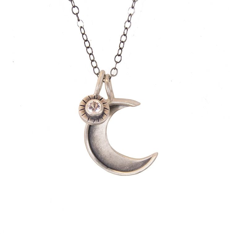 mini faceted dot with crescent {starts at $88.00}