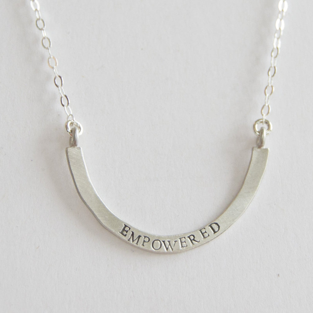 empowered cup half full necklace