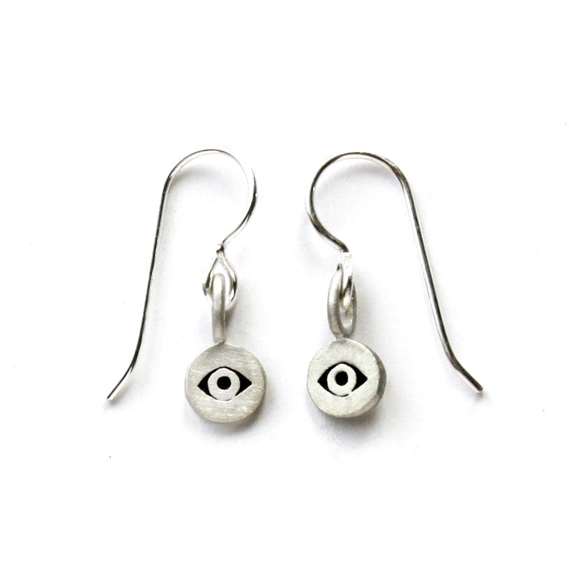 eye tiny dot earrings