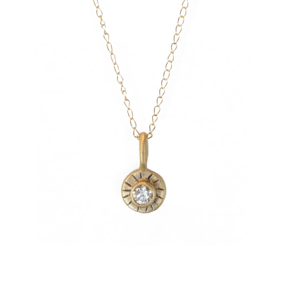 14k gold mini faceted dot necklace extra {starts at $200.00}