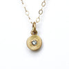 14k gold dot with faceted gem {starts at $170}