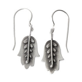 botanical hamsa earrings