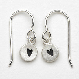 heart tiny dot earrings