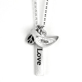 inspirational word bar and small pendant combination necklace {starts at $100}