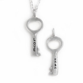 small love/hebrew key necklace
