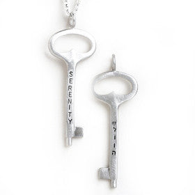 large serenity/hebrew key necklace