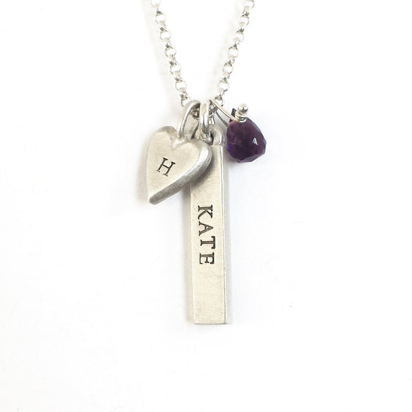 personalized bar necklace collection