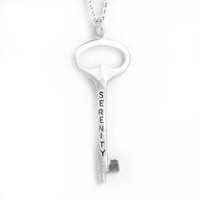 large serenity key necklace