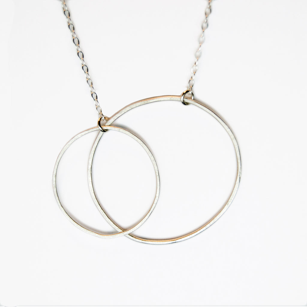 large double open circle necklace