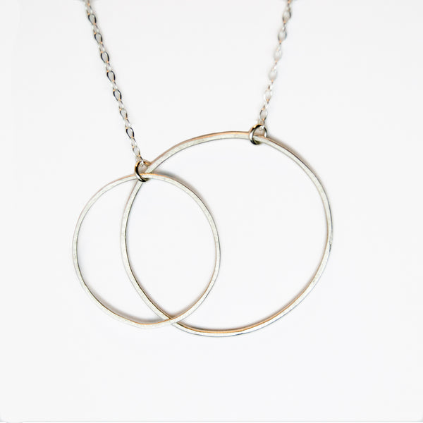 large double open circle necklace