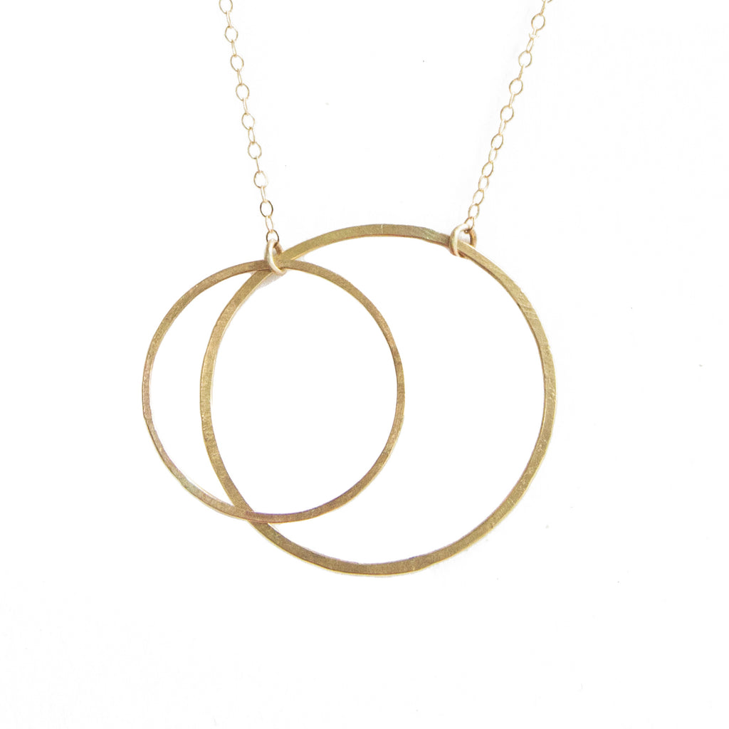 Two Circle Silver Chained Necklace – Alison Lush Jewellery