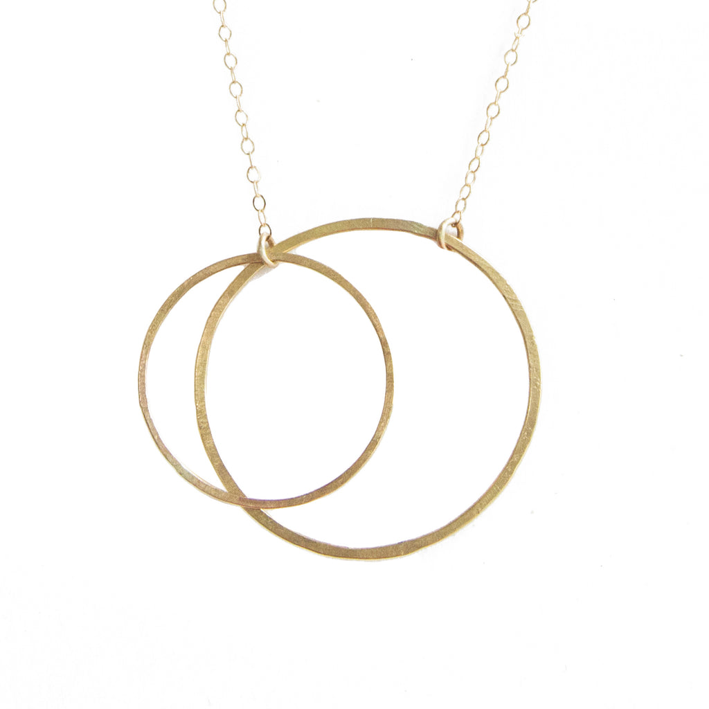 Large open sales circle necklace