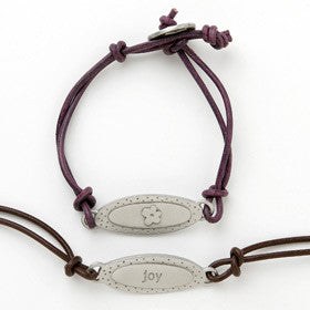 joy word charm bracelet